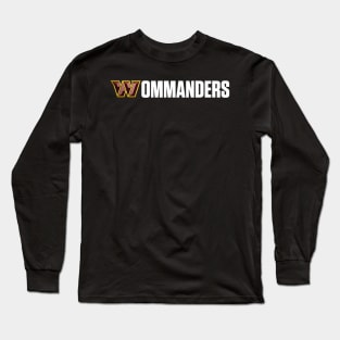 Wommanders White Text Long Sleeve T-Shirt
